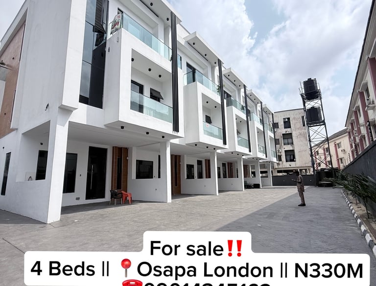 For Sale: 4-Bedroom Terrace Duplex – Osapa London, Lekki