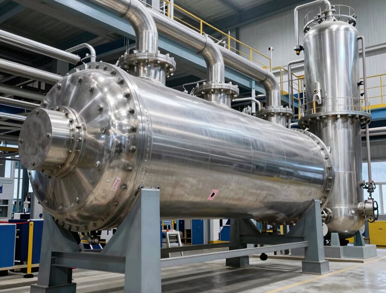High-tech machinery processing used tires at Al-Afja Recycling Hub under bright industrial lighting.
