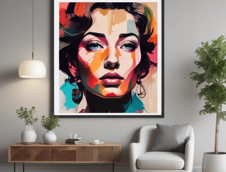 A bright, stylish living room featuring curated home decor items.