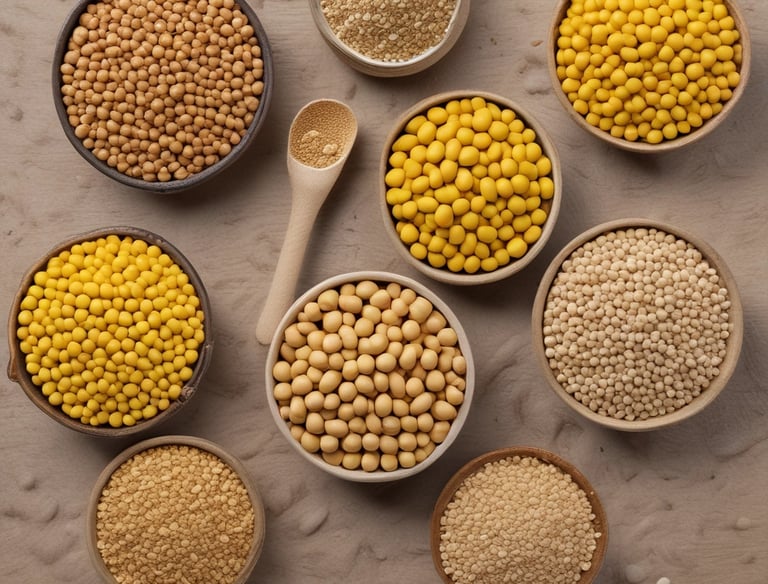 A group of farmers discussing sustainable farming techniques in a field.