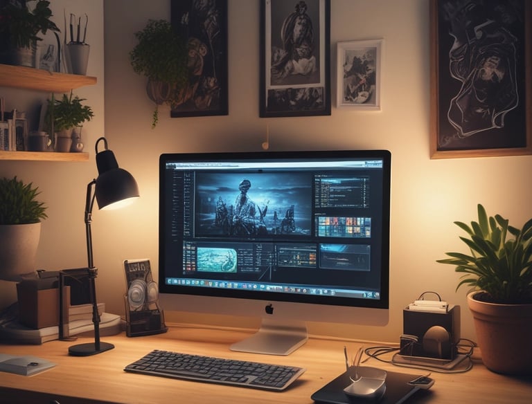 A sleek website design displayed on multiple devices showing responsive layouts.