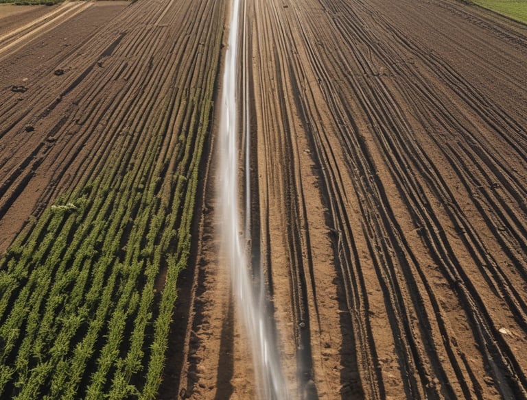 Irrigation tapes arranged in orderly coils, highlighting their quality and flexibility.