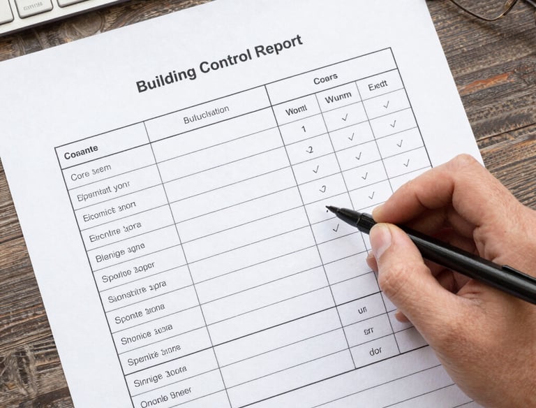 Architect’s hands pointing at detailed architectural drawings for a home extension.
