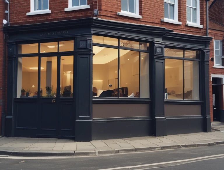 Close-up of hands counting donations with a donation box in the background.