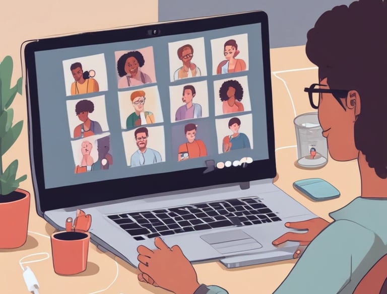 A person using a computer to access online resources.