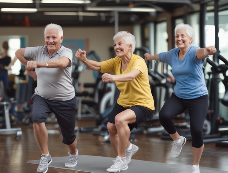 A group of individuals participating in a wellness activity.