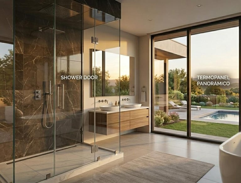 shower door y vidrios termopanel