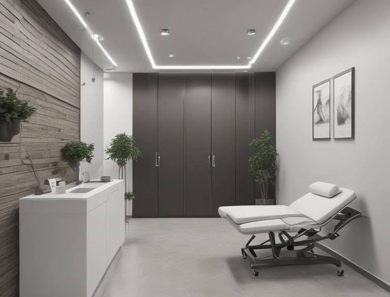 Stylish kitchen and bathroom remodeling showing sleek surfaces and modern fixtures.