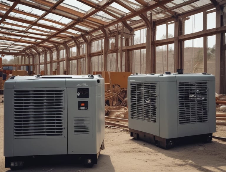 A compact generator humming quietly at a remote outdoor site.