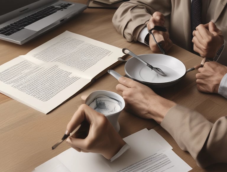 A professional consultation between lawyer and client discussing civil law matters.