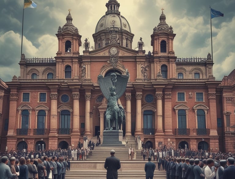 A confident lawyer reviewing criminal case files in a modern office.