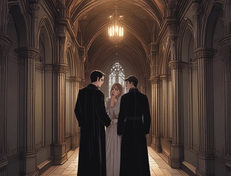 A decadent dessert shaped like a burning candle melting into a pool of dark chocolate.