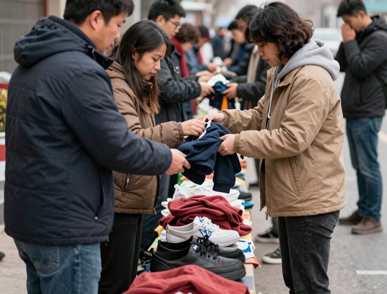 A leadership workshop where participants engage in discussion and prayer around a table.