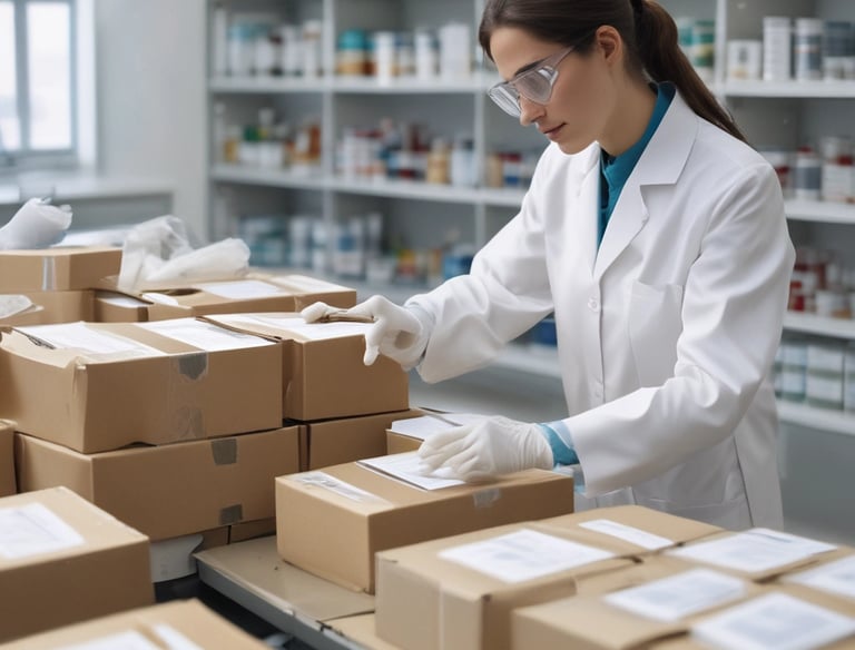 Temperature-controlled packaging ready for international shipment.