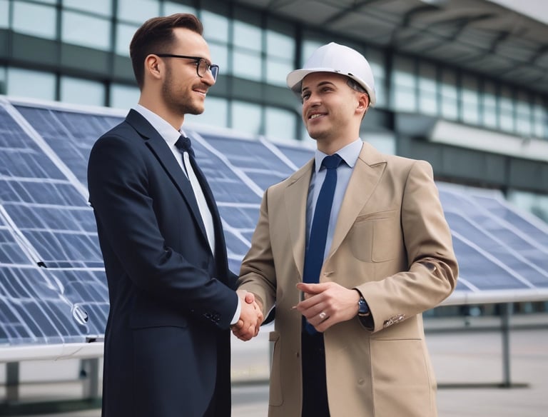 Close-up of hands holding a small solar panel under natural sunlight.