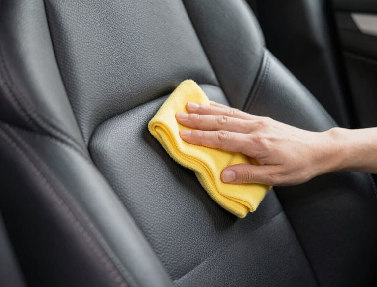 Technician using specialized equipment to deep clean car carpets.