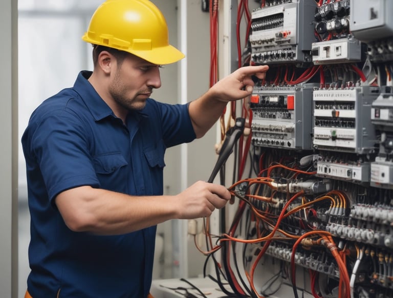 Maintenance technician servicing an industrial refrigeration system.