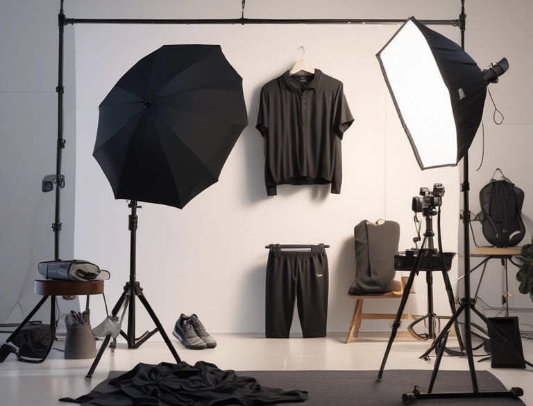 Close-up of clean, high-quality men’s athletic apparel with modern details.