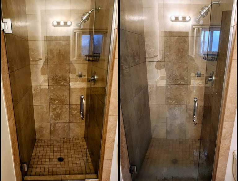 MC Cleaning Services before and after cleaning shower san diego cleaning