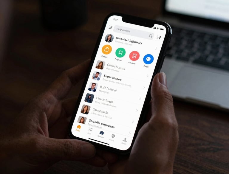 A candid moment of a photographer capturing social media shots in a bright, airy workspace.