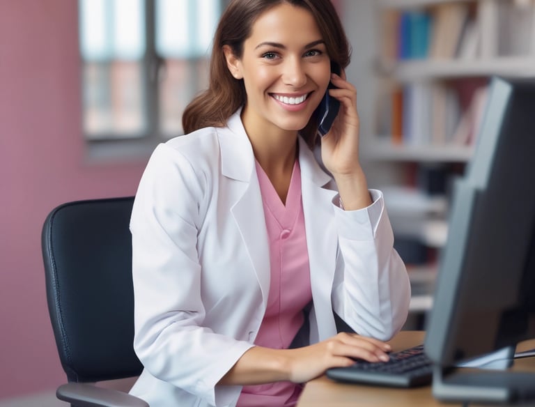 Technician setting up home sleep study equipment in a patient’s bedroom.