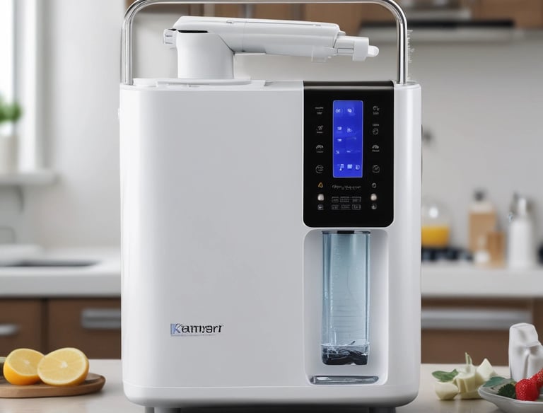 Digital mockup of a round logo design displayed on a laptop screen.