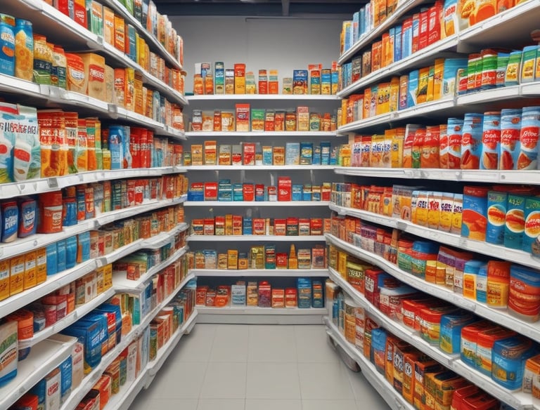 Colorful Mexican snacks and cookies arranged on a vibrant textile.