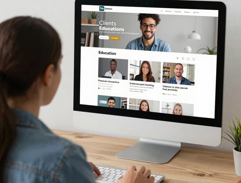 A designer sketching a website layout on a digital tablet.