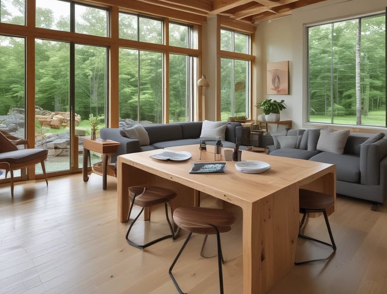 Technician installing an energy-efficient heating system in a residential house.
