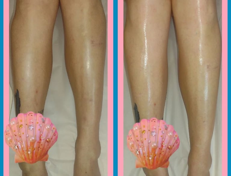 Smooth waxing results at Mother of Pearl Face and Body Studio