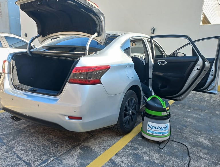 Limpeza e higienização de carros bancos