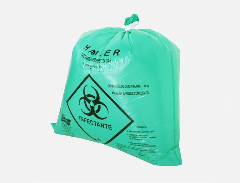 Saco hamper para roupa hospitalar