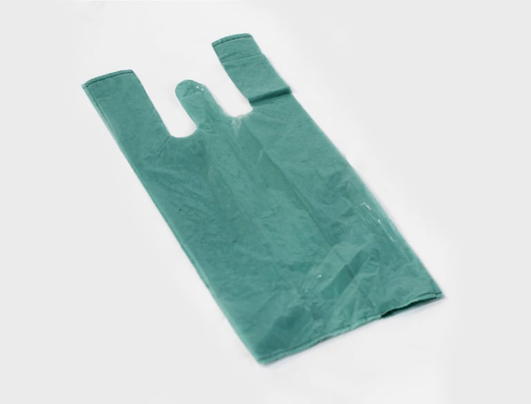 Sacola reciclada verde
