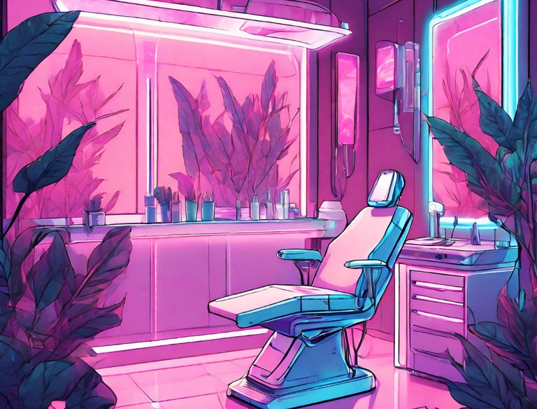 a futuristic esthetics treatment room
