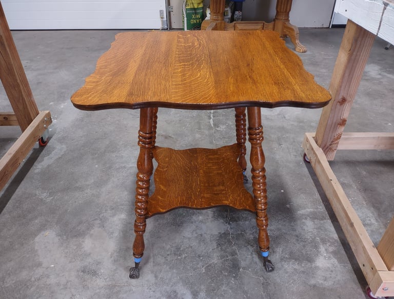 A Parlor table from 1929 restored to it's former glory. Found on a curb.
