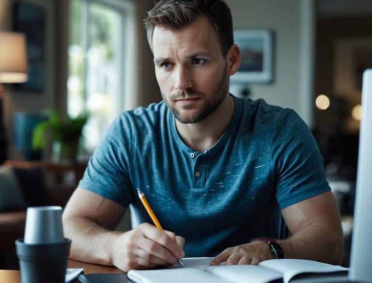 un homme se forme à la création d'entreprise à temps choisi