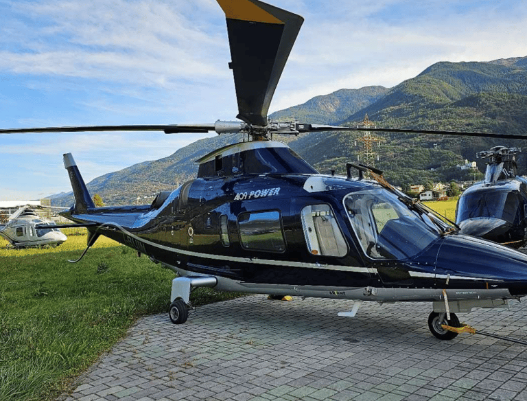 AgustaWestland AW109E MY2000 VIP helicopter with luxury interior and advanced avionics.