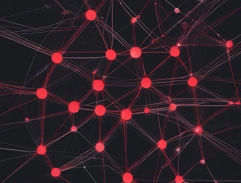 An abstract representation of interconnected digital channels and communication.