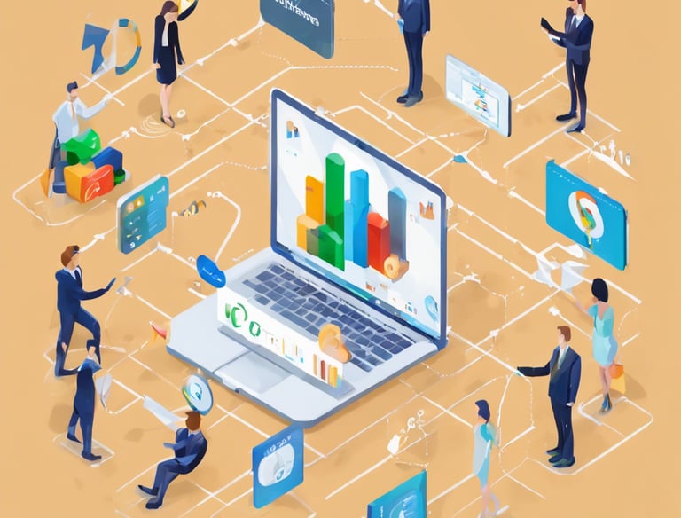 A train track in a large building with statues on it