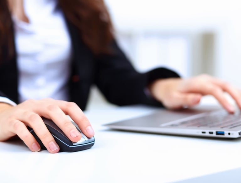 woman doing administrative work