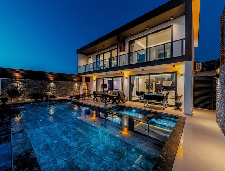 house at nighttime