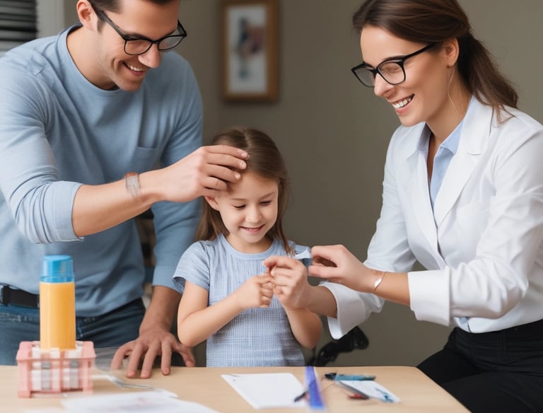 A DNA testing kit displayed on a table.