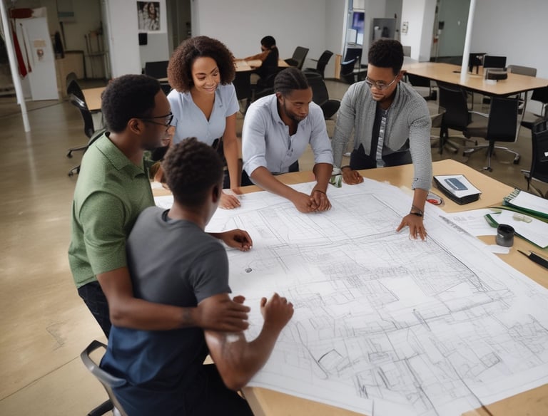 Several rows of solar panels are arranged on a grassy hillside, surrounded by dense green trees, suggesting a focus on renewable energy.
