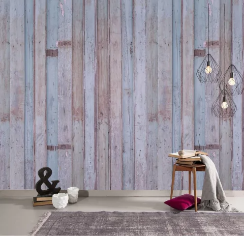 Mural decorativo estilo madera