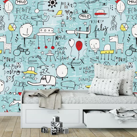 Vinilo pared niños