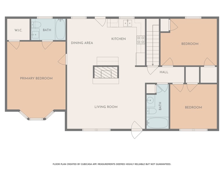 a floor plan of a two bedroom home