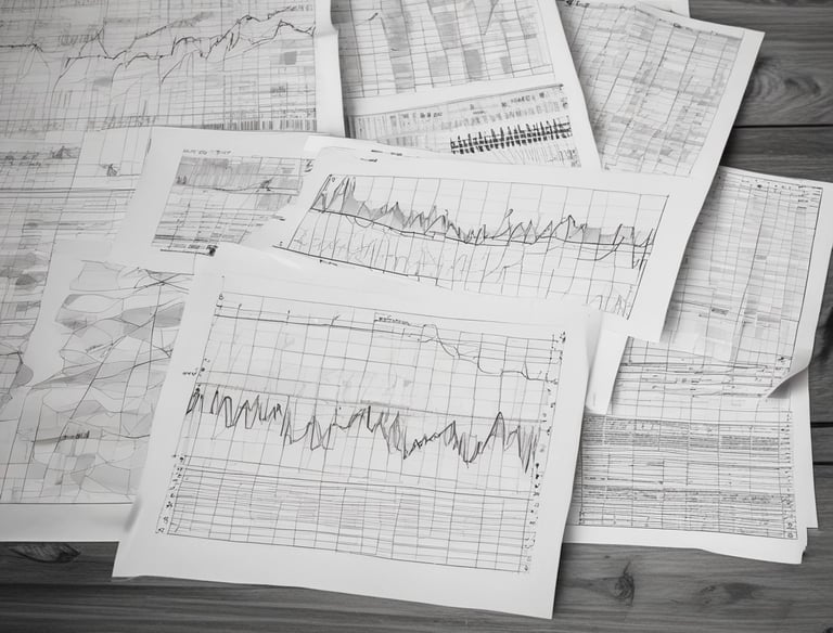 A team collaborating over a business strategy plan with charts and notes.