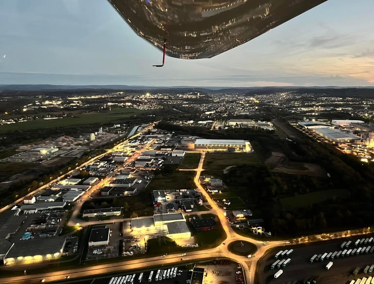 Besançon à la limite de la nuit aéronautique