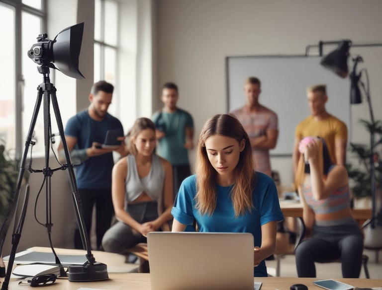 Four social media platform logos are arranged on a brown background. From left to right, the logos are for YouTube in red, TikTok in a combination of red, blue, and white, X in white, and Facebook in blue.