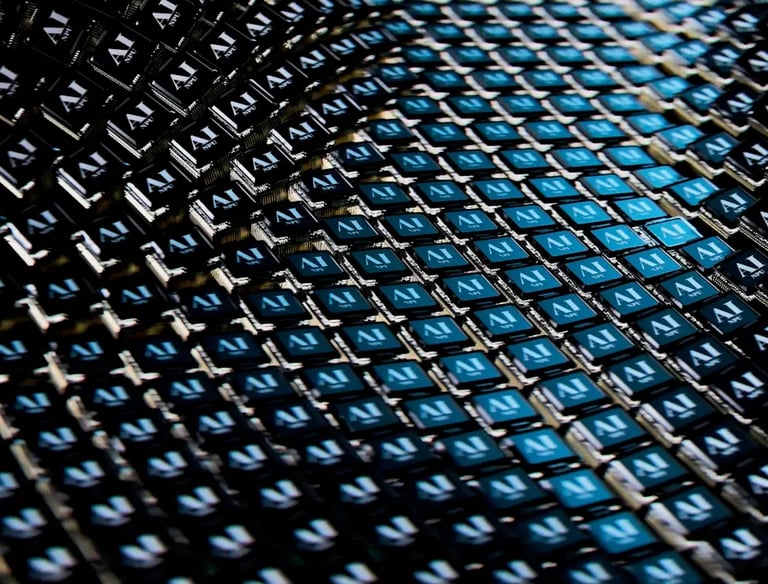 AI processors representing digital innovation in maritime analytics and risk management